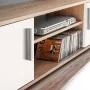 Wohnzimmer-TV-Wandschrank mit LED-Leuchten Sonoma-Eiche und Weiß von vidaXL, TV-Möbel - Ref: Foro24-246030, Preis: 441,99 €, ...