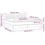 Box spring bed with dark brown fabric mattress 180x200 cm by , Beds and slatted bases - Ref: Foro24-3140316, Price: 545,66 €,...