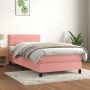 Cama box spring con colchón terciopelo rosa 90x200 cm de , Camas y somieres - Ref: Foro24-3141346, Precio: 287,22 €, Descuent...