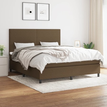 Boxspringbett mit dunkelbrauner Stoffmatratze 180x200 cm von , Betten und Lattenroste - Ref: Foro24-3141636, Preis: 597,58 €,...
