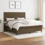 Box spring bed with dark brown fabric mattress 180x200 cm by , Beds and slatted bases - Ref: Foro24-3141636, Price: 597,81 €,...
