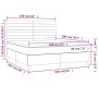 Box spring bed with dark brown fabric mattress 160x200 cm by , Beds and slatted bases - Ref: Foro24-3141868, Price: 553,22 €,...