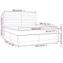 Box spring bed with dark brown fabric mattress 160x200 cm by , Beds and slatted bases - Ref: Foro24-3141868, Price: 528,95 €,...