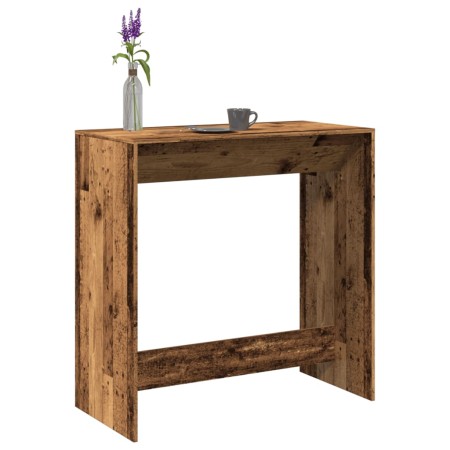 Mesa alta de bar madera ingeniería envejecida 102x50x103,5 cm en Mesas de cocina y de comedor | Comprar online en Foro24