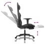Gaming-Stuhl mit Fußstütze aus schwarzgrauem Kunstleder von , Gaming-Stühle - Ref: Foro24-3143703, Preis: 135,16 €, Rabatt: %