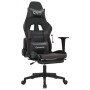 Gaming-Stuhl mit Fußstütze aus schwarzgrauem Kunstleder von , Gaming-Stühle - Ref: Foro24-3143703, Preis: 135,16 €, Rabatt: %