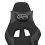 Gaming-Stuhl mit Fußstütze aus schwarzgrauem Kunstleder von , Gaming-Stühle - Ref: Foro24-3143703, Preis: 135,16 €, Rabatt: %