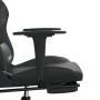 Gaming-Stuhl mit Fußstütze aus schwarzgrauem Kunstleder von , Gaming-Stühle - Ref: Foro24-3143703, Preis: 135,16 €, Rabatt: %