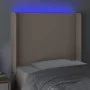 Cabecero con LED cuero sintético capuchino 93x16x118/128cm de , Cabeceros y pies de cama - Ref: Foro24-3123851, Precio: 87,82...