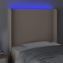 Kopfteil mit LED-Cappuccino-Kunstleder 93x16x118/128cm von , Kopf- und Fußteile - Ref: Foro24-3123851, Preis: 87,13 €, Rabatt: %