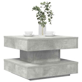 Mesa de centro giratoria 360 grados gris hormigón 50x50x34,5 cm en Mesas de centro | Comprar online en Foro24