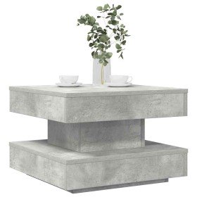 Mesa de centro giratoria 360 grados gris hormigón 50x50x34,5 cm en Mesas de centro | Comprar online en Foro24