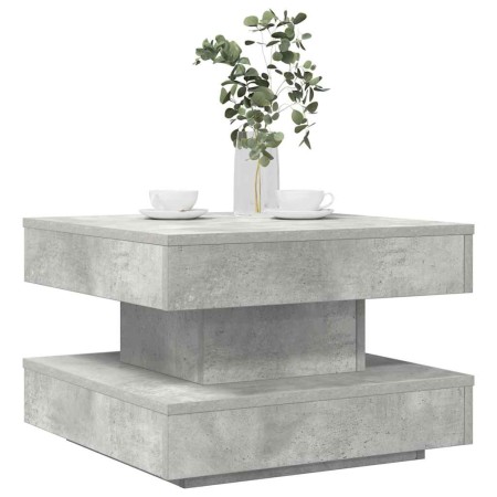 Mesa de centro giratoria 360 grados gris hormigón 50x50x34,5 cm en Mesas de centro | Comprar online en Foro24
