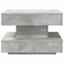 Mesa de centro giratoria 360 grados gris hormigón 50x50x34,5 cm en Mesas de centro | Comprar online en Foro24
