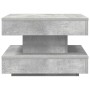 Mesa de centro giratoria 360 grados gris hormigón 50x50x34,5 cm en Mesas de centro | Comprar online en Foro24