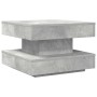 Mesa de centro giratoria 360 grados gris hormigón 50x50x34,5 cm en Mesas de centro | Comprar online en Foro24