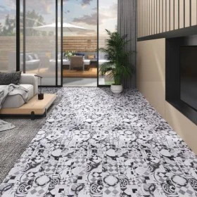 Gray printed self-adhesive PVC floor planks 4.46m² 3mm by , Floors and carpets - Ref: Foro24-146577, Price: 92,11 €, Discount: %
