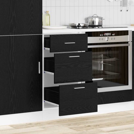 Gabinete Base de Cocina Riga Roble Negro 40 x 46 x 81,5 cm en Armarios de cocina | Comprar online en Foro24