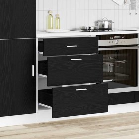 Gabinete Base de Cocina Riga Roble Negro 60 x 46 x 81,5 cm en Armarios de cocina | Comprar online en Foro24