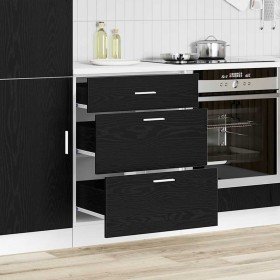 Gabinete Base de Cocina Riga Roble Negro 60 x 46 x 81,5 cm en Armarios de cocina | Comprar online en Foro24