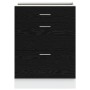 Gabinete Base de Cocina Riga Roble Negro 60 x 46 x 81,5 cm en Armarios de cocina | Comprar online en Foro24