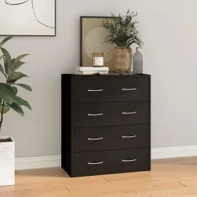 Sideboard mit 4 Schubladen schwarz 60x30,5x71 cm von , Sideboards - Ref: Foro24-342577, Preis: 92,87 €, Rabatt: %