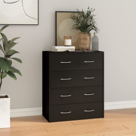 Sideboard with 4 drawers black 60x30.5x71 cm by , Sideboards - Ref: Foro24-342577, Price: 87,92 €, Discount: %
