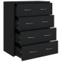 Sideboard with 4 drawers black 60x30.5x71 cm by , Sideboards - Ref: Foro24-342577, Price: 91,44 €, Discount: %