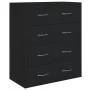 Aparador con 4 cajones negro 60x30,5x71 cm de , Aparadores - Ref: Foro24-342577, Precio: 90,79 €, Descuento: %