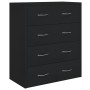 Sideboard with 4 drawers black 60x30.5x71 cm by , Sideboards - Ref: Foro24-342577, Price: 91,44 €, Discount: %