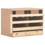 Chicken nesting box with 2 pine wood compartments 63x40x45 cm by vidaXL, Egg incubators - Ref: Foro24-170652, Price: 69,49 €,...