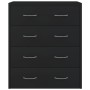 Sideboard with 4 drawers black 60x30.5x71 cm by , Sideboards - Ref: Foro24-342577, Price: 91,44 €, Discount: %