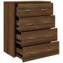 Aparador con 4 cajones roble marrón 60x30,5x71 cm de , Aparadores - Ref: Foro24-342582, Precio: 93,22 €, Descuento: %