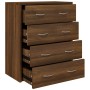 Aparador con 4 cajones roble marrón 60x30,5x71 cm de , Aparadores - Ref: Foro24-342582, Precio: 91,52 €, Descuento: %