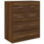 Aparador con 4 cajones roble marrón 60x30,5x71 cm de , Aparadores - Ref: Foro24-342582, Precio: 93,22 €, Descuento: %