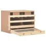 Chicken nesting box with 2 pine wood compartments 63x40x45 cm by vidaXL, Egg incubators - Ref: Foro24-170652, Price: 69,49 €,...