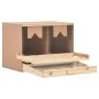 Chicken nesting box with 2 pine wood compartments 63x40x45 cm by vidaXL, Egg incubators - Ref: Foro24-170652, Price: 69,49 €,...