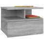 Sonoma gray wood floating bedside table 40x31x27 cm by vidaXL, Nightstands - Ref: Foro24-815314, Price: 38,59 €, Discount: %