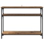 Mesa Consola con estante Madera envejecida 100 x 29 x 75 cm en Mesas auxiliares | Comprar online en Foro24