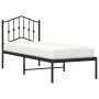 Bettgestell mit schwarzem Metallkopfteil 75x190 cm von , Betten und Lattenroste - Ref: Foro24-373779, Preis: 71,34 €, Rabatt: %