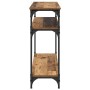 Mesa Consola con estante Madera envejecida 100 x 29 x 75 cm en Mesas auxiliares | Comprar online en Foro24