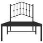 Estructura de cama con cabecero metal negro 75x190 cm de , Camas y somieres - Ref: Foro24-373779, Precio: 71,34 €