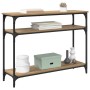 Mesa Consola con estante Roble artesanal 100 x 29 x 75 cm en Mesas auxiliares | Comprar online en Foro24