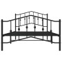 Estructura de cama con cabecero y estribo metal negro 107x203cm de , Camas y somieres - Ref: Foro24-373803, Precio: 82,69 €, ...