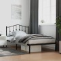 Estructura de cama con cabecero metal negro 107x203 cm de , Camas y somieres - Ref: Foro24-373785, Precio: 68,24 €, Descuento: %