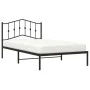 Estructura de cama con cabecero metal negro 107x203 cm de , Camas y somieres - Ref: Foro24-373785, Precio: 67,30 €, Descuento: %