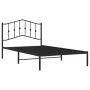 Estructura de cama con cabecero metal negro 107x203 cm de , Camas y somieres - Ref: Foro24-373785, Precio: 67,30 €, Descuento: %
