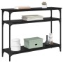 Mesa Consola Roble Negro 100 x 29 x 75 cm Madera de ingeniería en Mesas auxiliares | Comprar online en Foro24