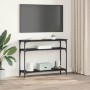 Mesa Consola Roble Negro 100 x 29 x 75 cm Madera de ingeniería en Mesas auxiliares | Comprar online en Foro24