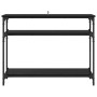 Mesa Consola Roble Negro 100 x 29 x 75 cm Madera de ingeniería en Mesas auxiliares | Comprar online en Foro24